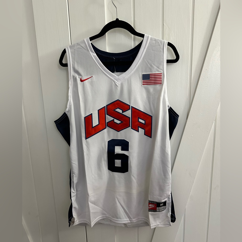 Team Usa Lebron James Olympics Nike Basketball Jersey Nwot - Medium